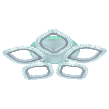 Люстра потолочная светодиодная с пультом ДУ Profit Light 8018/5 WHT 70W+7W RGB 