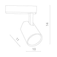 Однофазный LED светильник 20W 4000К для трека Arte Lamp Amico A1820PL-1WH