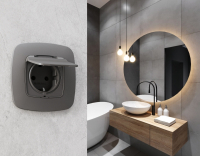 Рамка на 5 постов Ambrella Volt OMEGA Ecta (Антрацит серый) OF140655