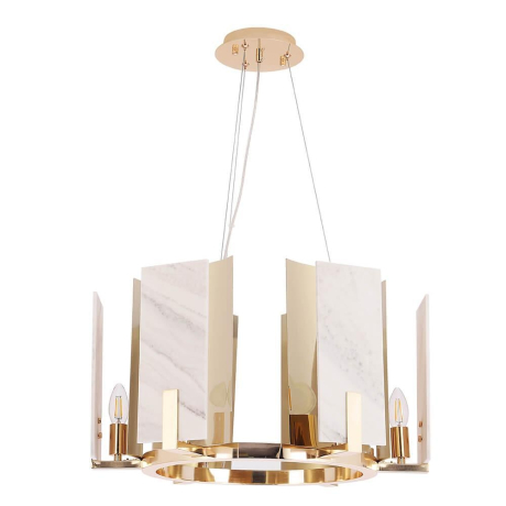 Люстра подвесная с лампочками CRYSTAL LUX Deluxe SP6+Lamps 