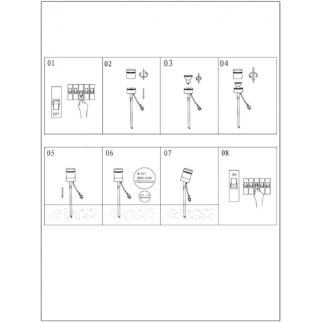 Уличный ландшафтный светильник Lucide Arne-Led 14868/05/12