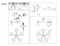 Потолочная люстра с лампочками Ambrella light TR303305+Lamps