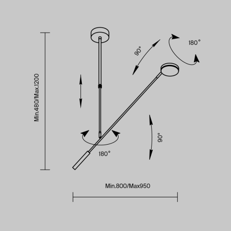 Потолочный светильник Maytoni MOD070CL-L8B3K Fad 
