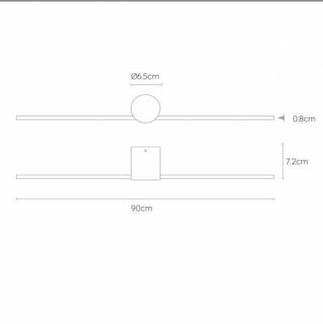 Настенный светодиодный светильник Lucide Mizar 12201/90/30 