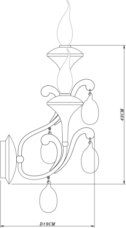 Бра Arte Lamp Montmartre A3239AP-2WH 