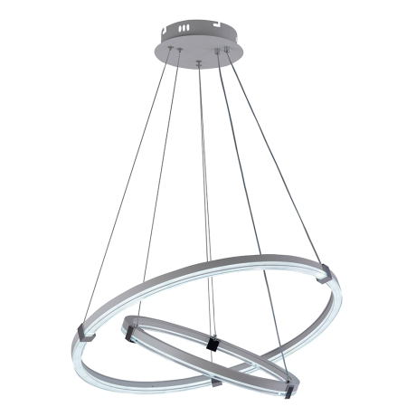 Подвесная диммируемая люстра с пультом ДУ Profit Light 6097/2 WHT+CHR 112W 