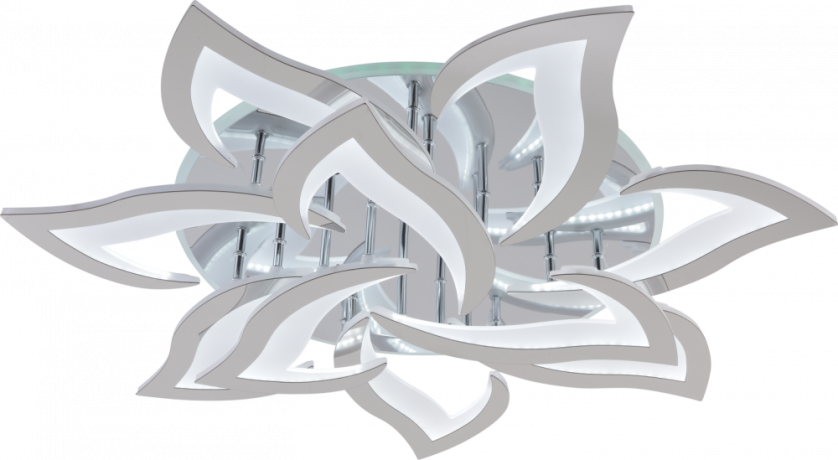 Светодиодная люстра 8028/7+3 CHR 180W+14W RGB Profit Light 