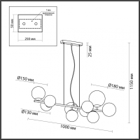 Подвесная люстра Lumion Moderni Melona 6508/10