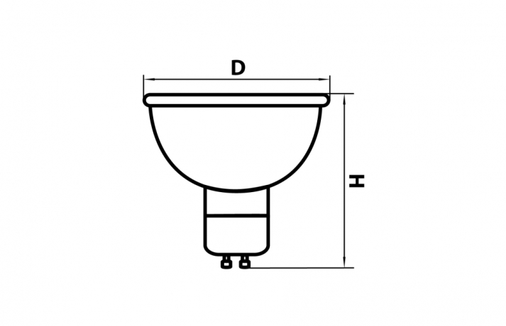Светодиодная лампа GU10 7W 4000K (белый) HP16 LED Lightstar 940284 