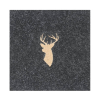 420179 Салфетка для сервировки декоративная (плейсмат) ANDASIBE, L100, B100, H3, полиэстер, серый, золотой Eglo