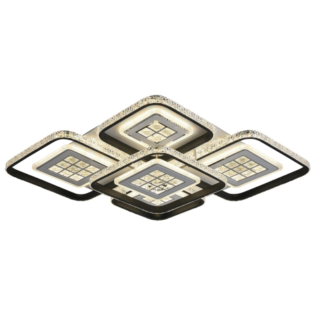 Светодиодная диммируемая люстра с ПДУ Profit Light 8051/4+1 WHT+BLK A 334W 