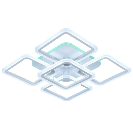 Светодиодная люстра с ПДУ Profit Light 8075/4+1 WHT 140W+10W RGB 