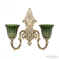 Бра Bohemia Ivele Crystal 7203B15/2/210 GW P2 U Clear-Green/H-1K