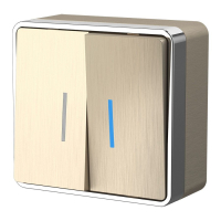 Выключатель двухклавишный с подсветкой (шампань рифленый) Gallant Werkel W5020110