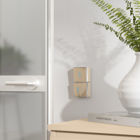 Выключатель двухклавишный с подсветкой (шампань рифленый) Gallant Werkel W5020110