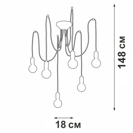 НЕ ПУБЛИКОВАТЬ!!! ЗАПРЕЩЕНЫ ПРОДАЖИ! Люстра-паук Vitaluce V4452-0/6P 