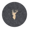 420181 Салфетка для сервировки декоративная (плейсмат) ANDASIBE, B3, ?100, полиэстер, серый, золотой Eglo 