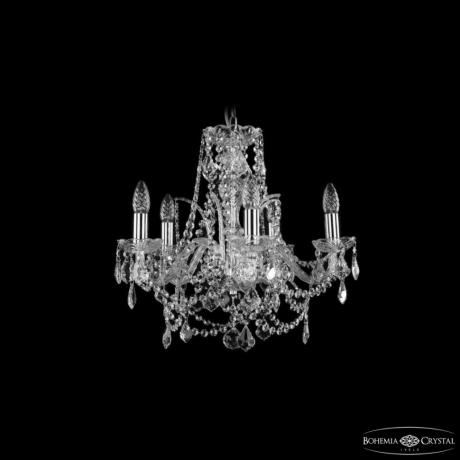 Подвесная люстра Bohemia Ivele Crystal 1411 1411/5/160 Ni Leafs 