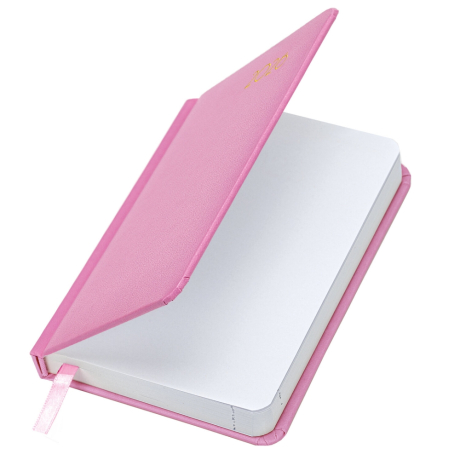 Нарушена упаковка!  <795271> Ежедневник датированный 2026, МАЛЫЙ ФОРМАТ 100х150 мм, А6, BRAUBERG "Select", балакрон, розовый, 117262