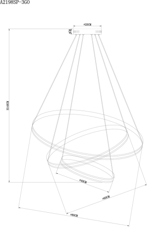 Подвесной светильник Arte Lamp Meridiana A2198SP-3GO 