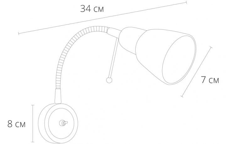 Спот Arte Lamp Lettura A7009AP-1WG 