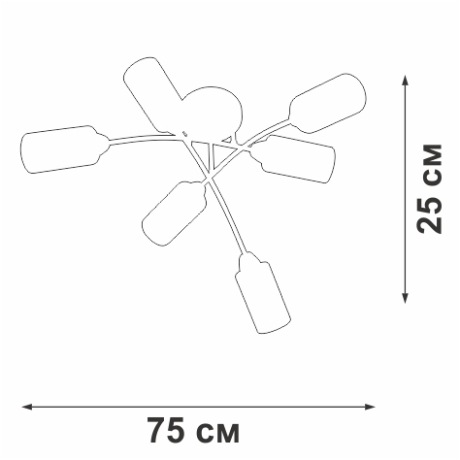 Потолочная люстра Vitaluce V4188 V4188-0/6PL