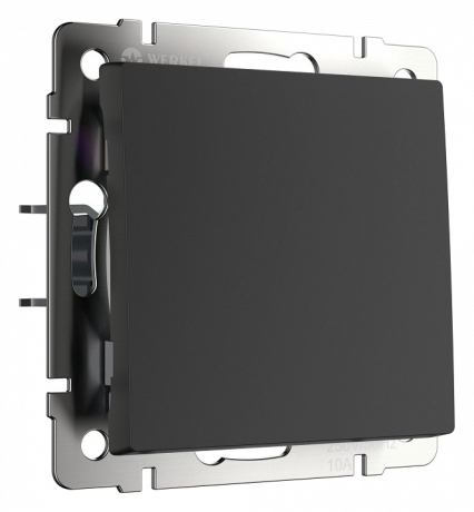 Выключатель одноклавишный без рамки Werkel черный матовый W1110008