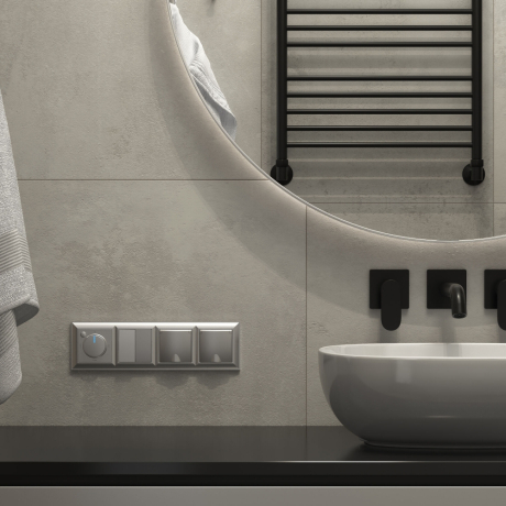 Рамка на 4 поста (серебряный) Werkel W0042206