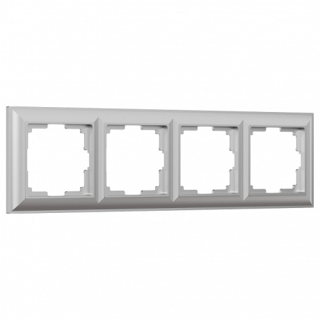 Рамка на 4 поста Werkel Fiore (серебряный) W0042206