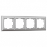 Рамка на 4 поста Werkel Fiore (серебряный) W0042206