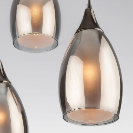 50085/3 черный жемчуг Подвесной светильник со стеклянными плафонами Eurosvet Cosmic 