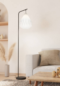 43895 Торшер с ножным выключателем MINTING, 1X40W (E27), H1585, сталь, черный / бумага, белый Eglo