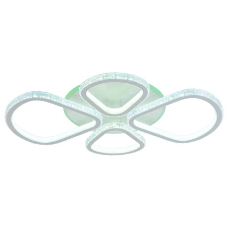 Светодиодная диммируемая люстра с ПДУ Profit Light 8038/2+2 WHT 184W+8W RGB