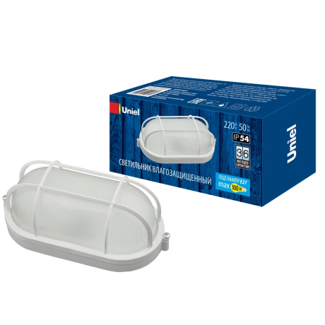 Потолочный влагозащищенный светильник Uniel UWL-O02 100W/E27 IP54 White (UL-00006774)