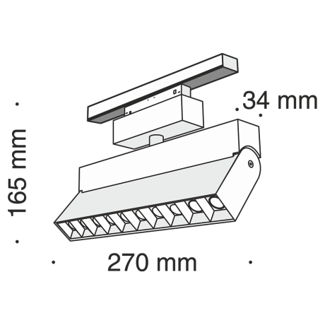Трековый светильник 20W 4000К для магнитного шинопровода Track lamps Maytoni TR015-2-20W4K-B 