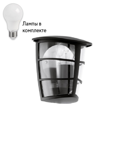 Уличный настенный светильник с лампочкой Eglo 93407+Lamps