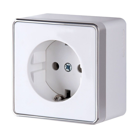 Нарушена упаковка! <90710> Розетка с заземлением Gallant (белая) Werkel W5071001