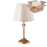Настольная лампа Crystal Lux с лампочкой Flavio LG1 Gold+Lamps E14 Свеча 