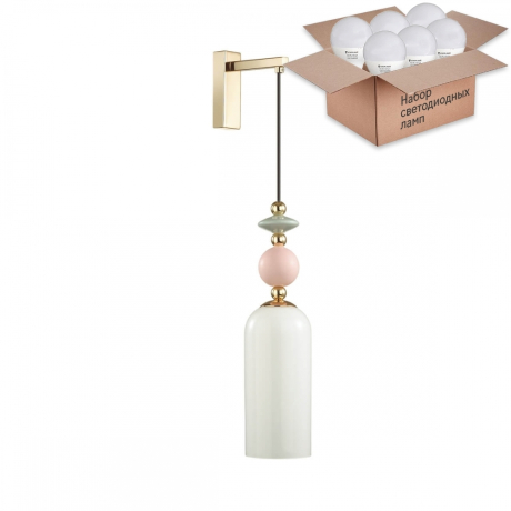 Бра с лампочкой Odeon Light Candy 4861/1WA+Lamps E14 P45 