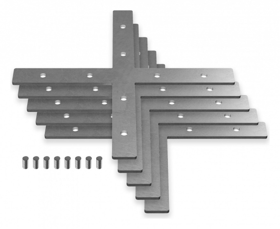 Соединитель угловой X-образный накладной Ambrella Light Profile System GP GP8057 