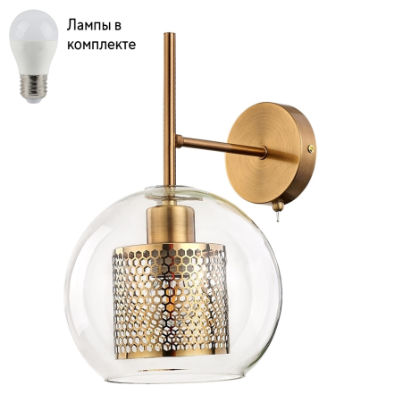 Бра с лампочкой Arte lamp A7620AP-1AB+Lamps 