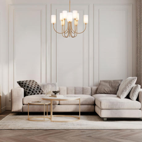 Подвесная люстра с тканевыми абажурами Eurosvet Abbey 60164/10 (a065749) 