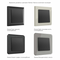 Выключатель одноклавишный проходной (черный матовый) Werkel W1112008