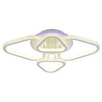 Светодиодная диммируемая люстра с ПДУ Profit Light 8042/2+2 WHT 176W+6,5W RGB