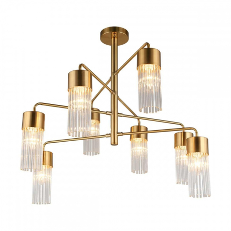 Люстра на штанге с лампочками Omnilux OML-67107-08+Lamps 