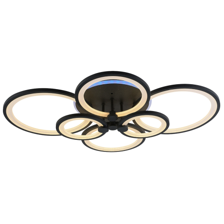 Светодиодная диммируемая люстра с ПДУ Profit Light 8077/6 GRP 168W+8W RGB 