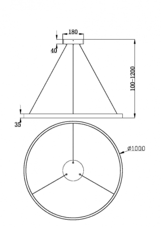 Подвесной светильник Maytoni MOD058PL-L54BSK Rim 
