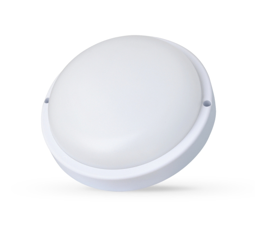 Ultraflash LBF-0301S C01 (Св-к LED влагозащищенный с датчиком движения, 12 Вт, IP65, 220В, круг) (15351) 