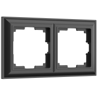 Рамка на 2 поста (черный матовый) Werkel W0022208