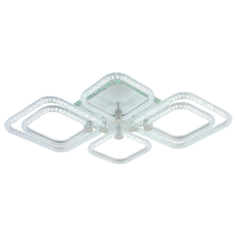 Светодиодная диммируемая люстра с ПДУ Profit Light 8049/4+2 WHT 140W+8W RGB 